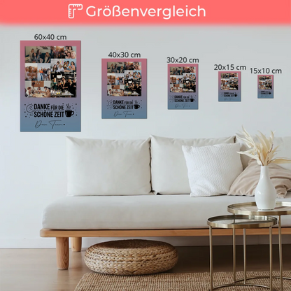 Personalisiertes Fotoboard Magnet Wandbild 9 Fotos Ein Leben lang an deiner Seite