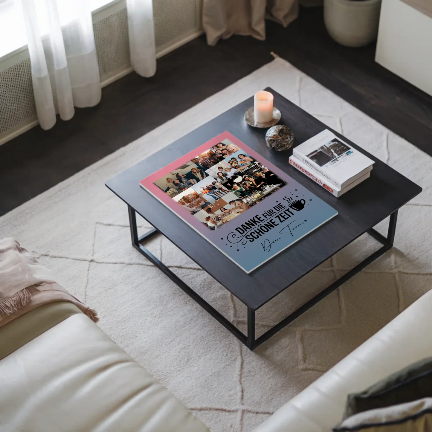 Personalisiertes Fotoboard Magnet Wandbild 9 Fotos Ein Leben lang an deiner Seite