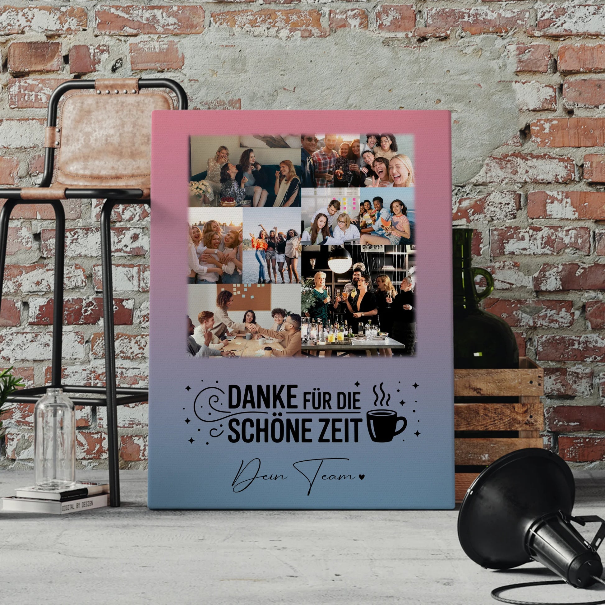 Leinwand Personalisiert mit 9 Fotos Ein Leben lang an deiner Seite Geschenk 4