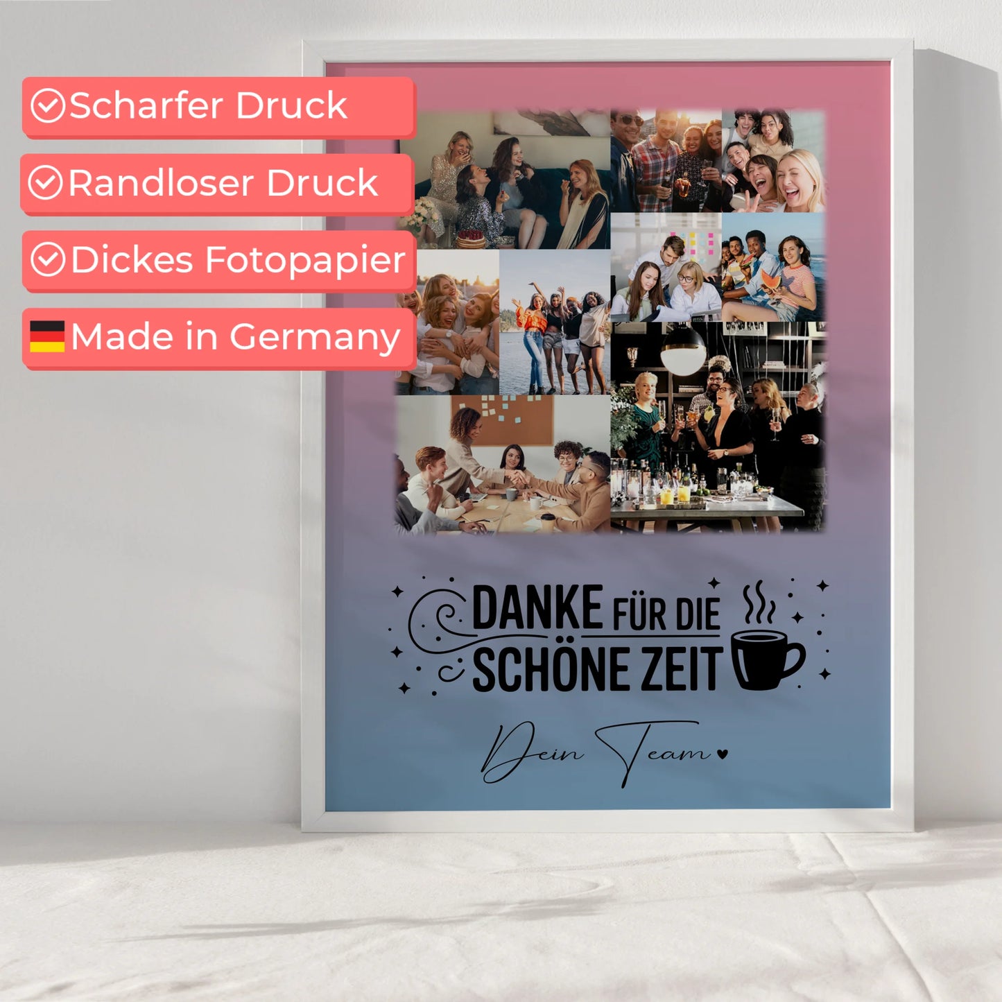 Abschied Kollegin Poster mit 9 Fotos Ein Leben lang an deiner Seite