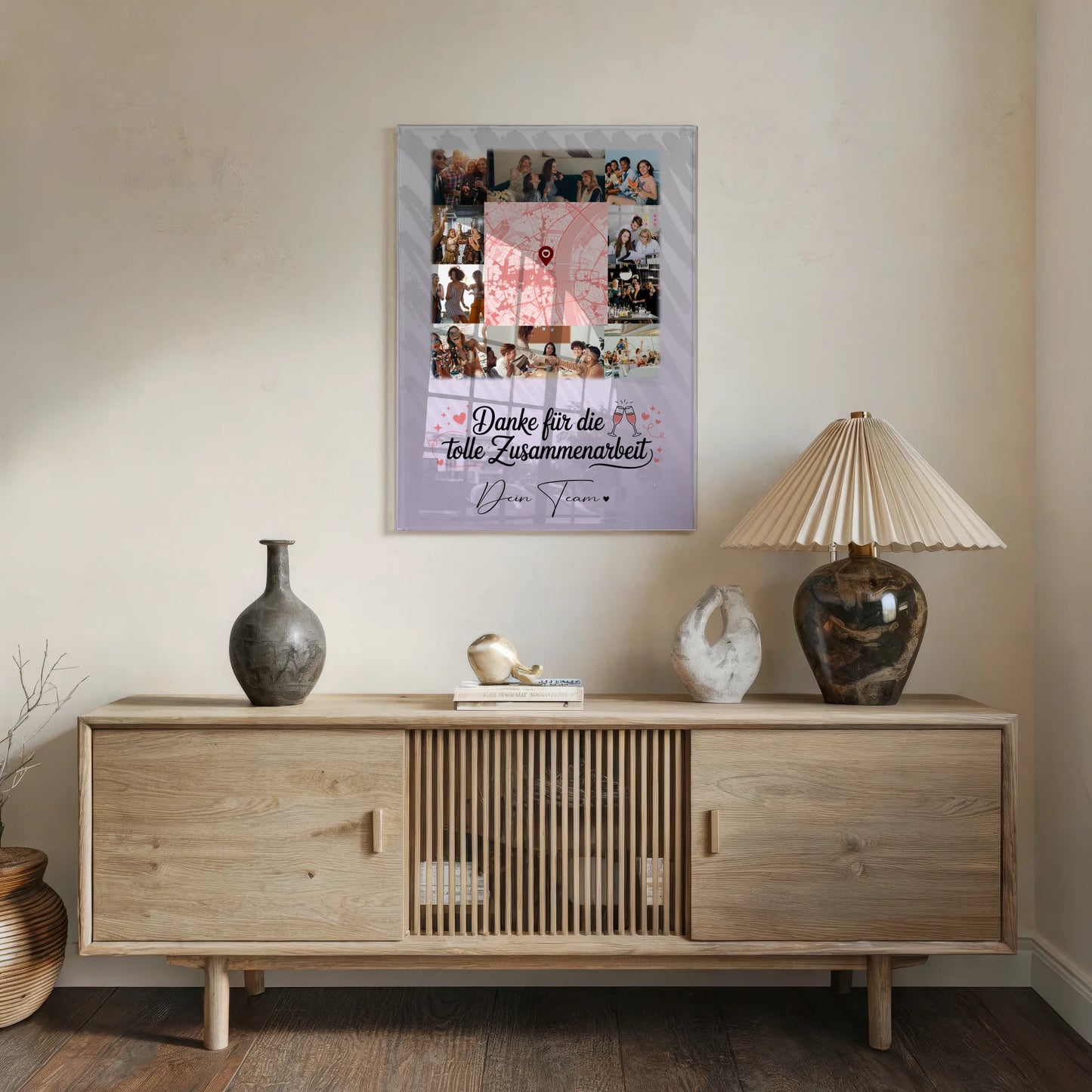 Acrylglas Mit Foto 10 Fotos und Karte in der Mitte Ein Leben lang an deiner Seite