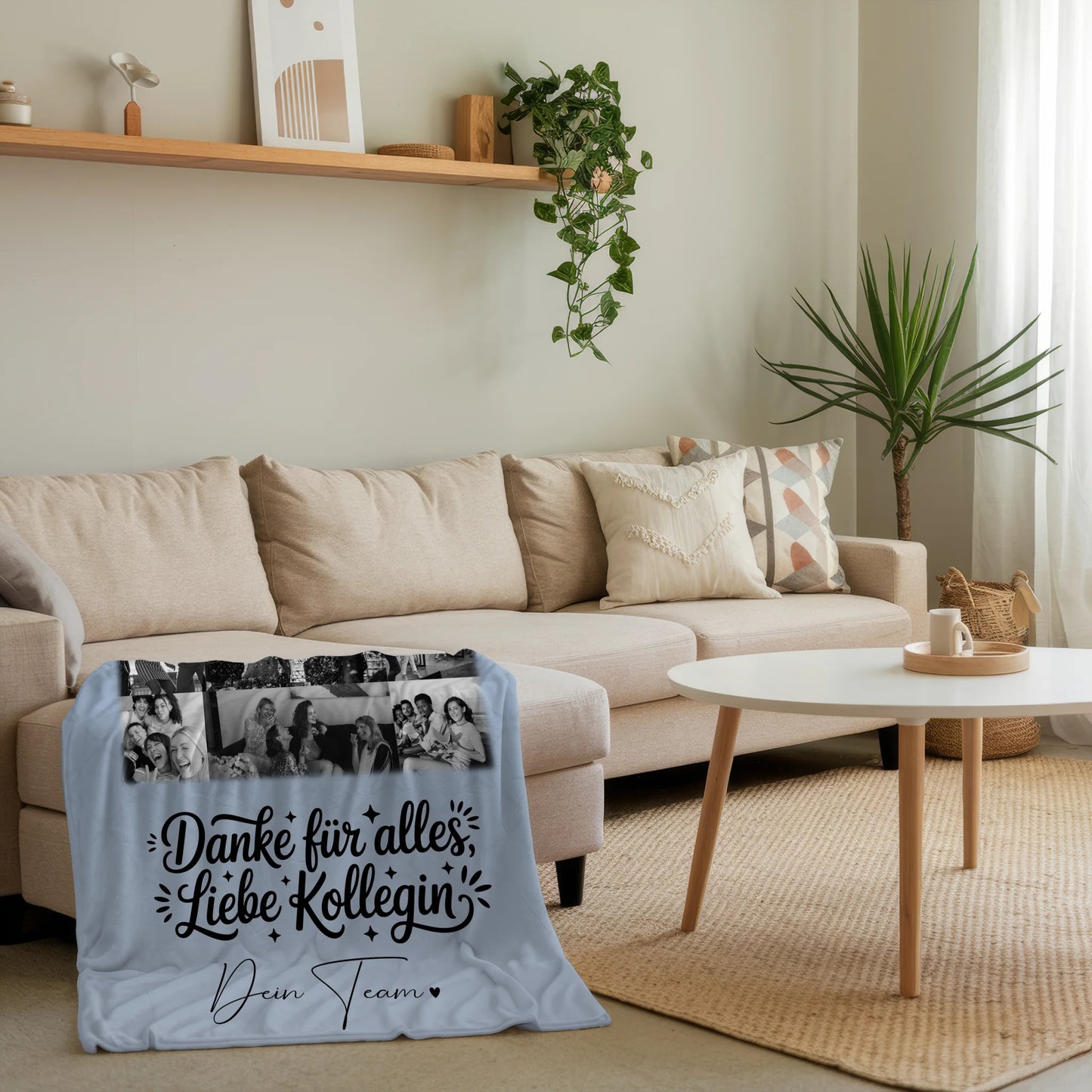 Personalisierte Kuscheldecke Mit Namen mit 11 Fotos Life is better with you in it Geschenk 4