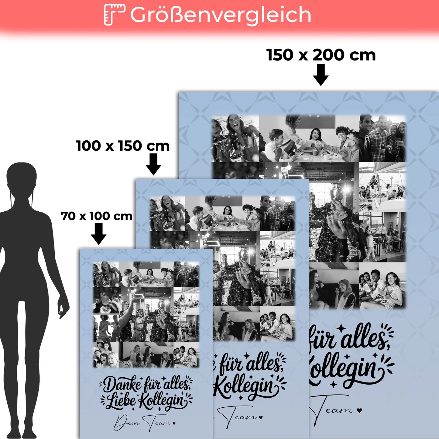 Personalisierte Kuscheldecke Mit Namen mit 11 Fotos Life is better with you in it Geschenk 5