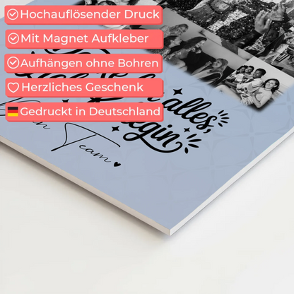 Personalisierbares Magnetposter Fotoboard mit 11 Fotos Life is better with you in it 10