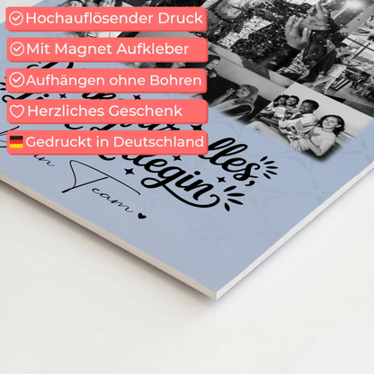Personalisierbares Magnetposter Fotoboard mit 11 Fotos Life is better with you in it