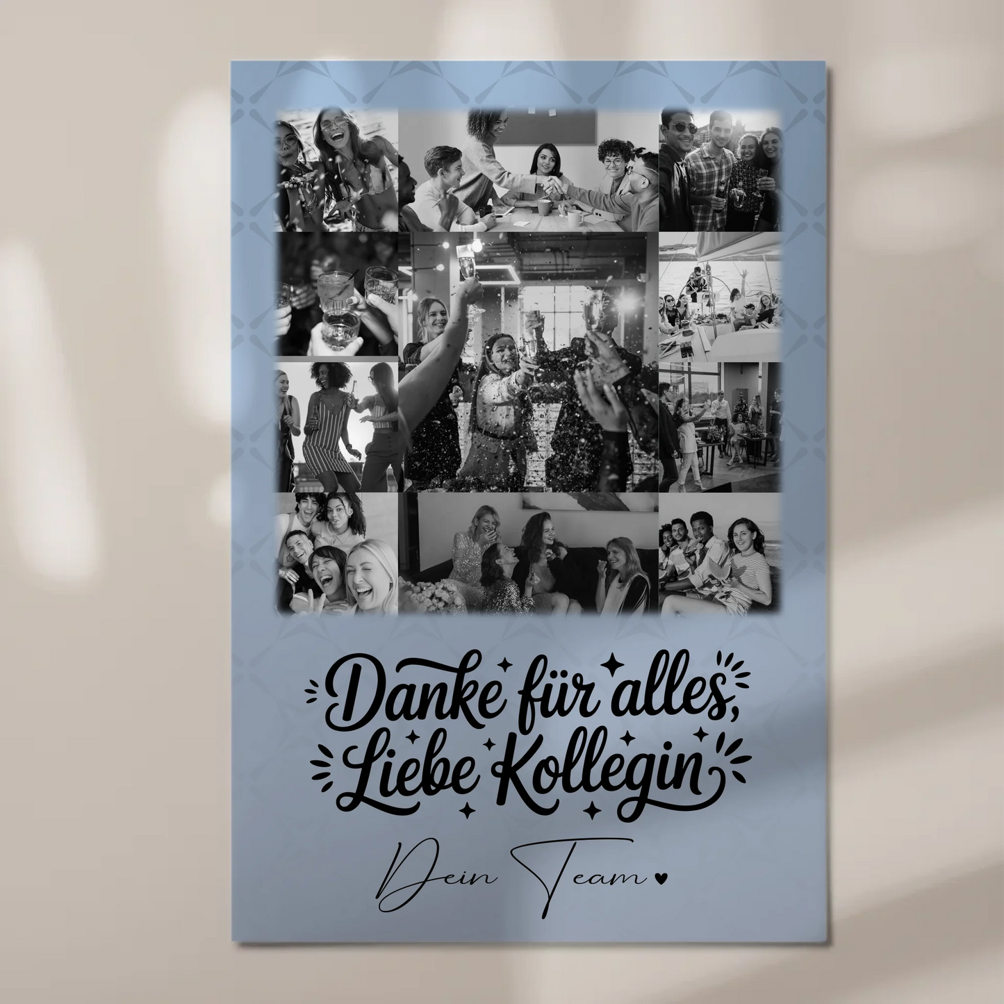 Personalisierbares Magnetposter Fotoboard mit 11 Fotos Life is better with you in it