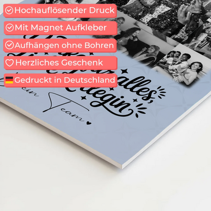 Personalisierbares Magnetposter Fotoboard mit 11 Fotos Life is better with you in it