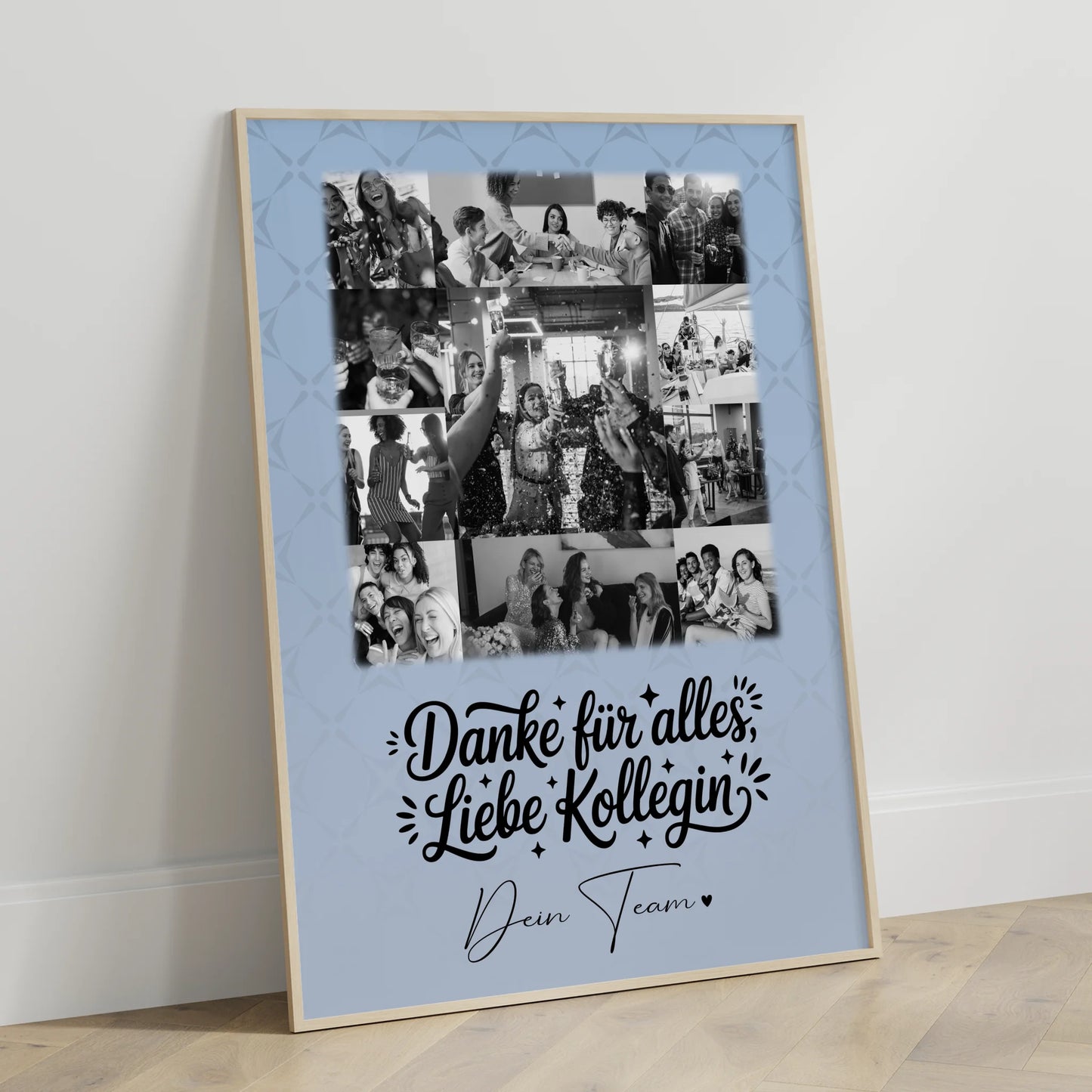 Team Abschied Poster personalisiert mit 11 Fotos Life is better with you in it