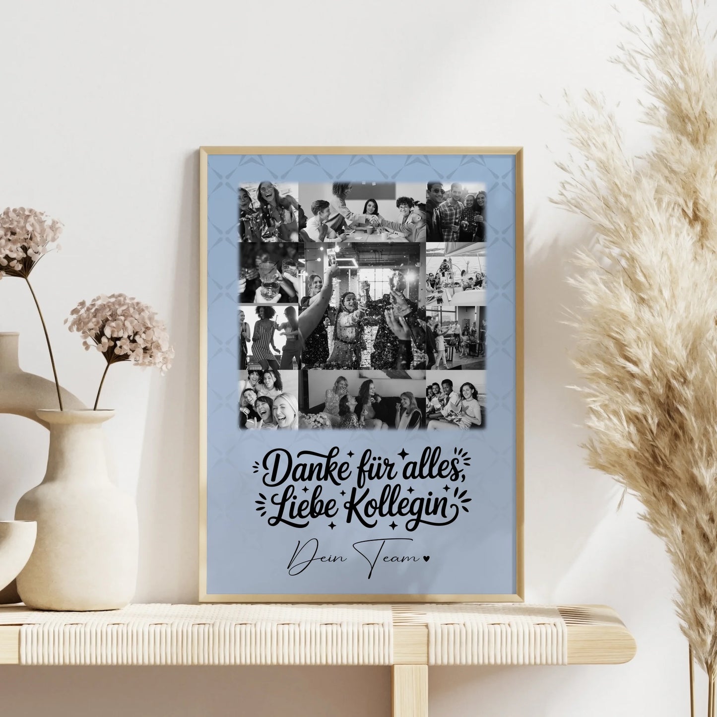 Team Abschied Poster personalisiert mit 11 Fotos Life is better with you in it