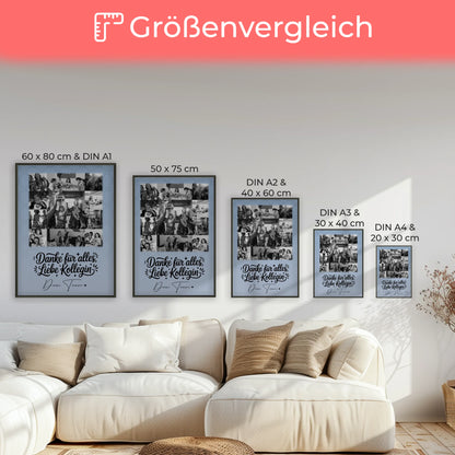 Team Abschied Poster personalisiert mit 11 Fotos Life is better with you in it