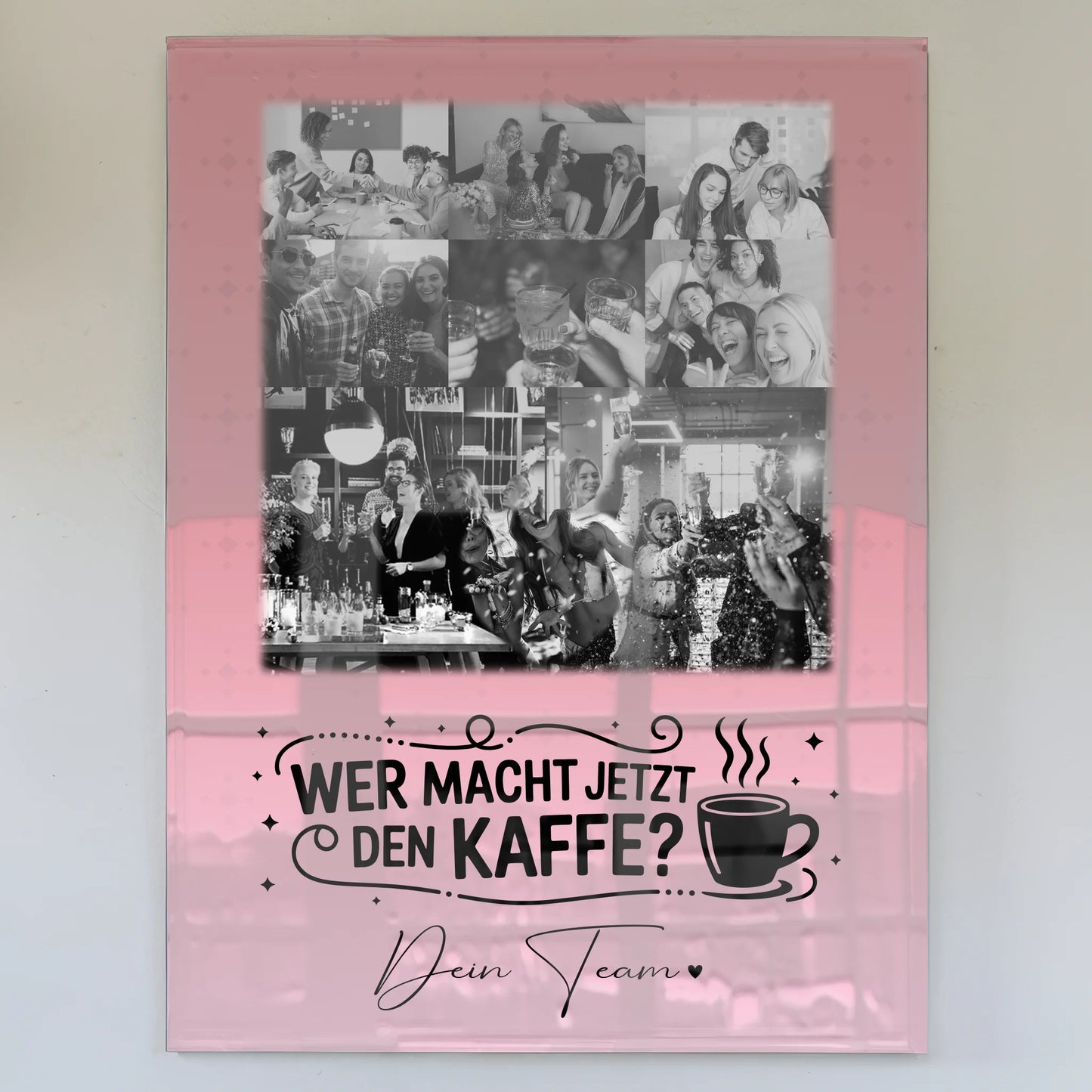 Personalisierte Geschenke mit Foto Acrylglas 8 Fotos und 1 Herz Foto Einfach so