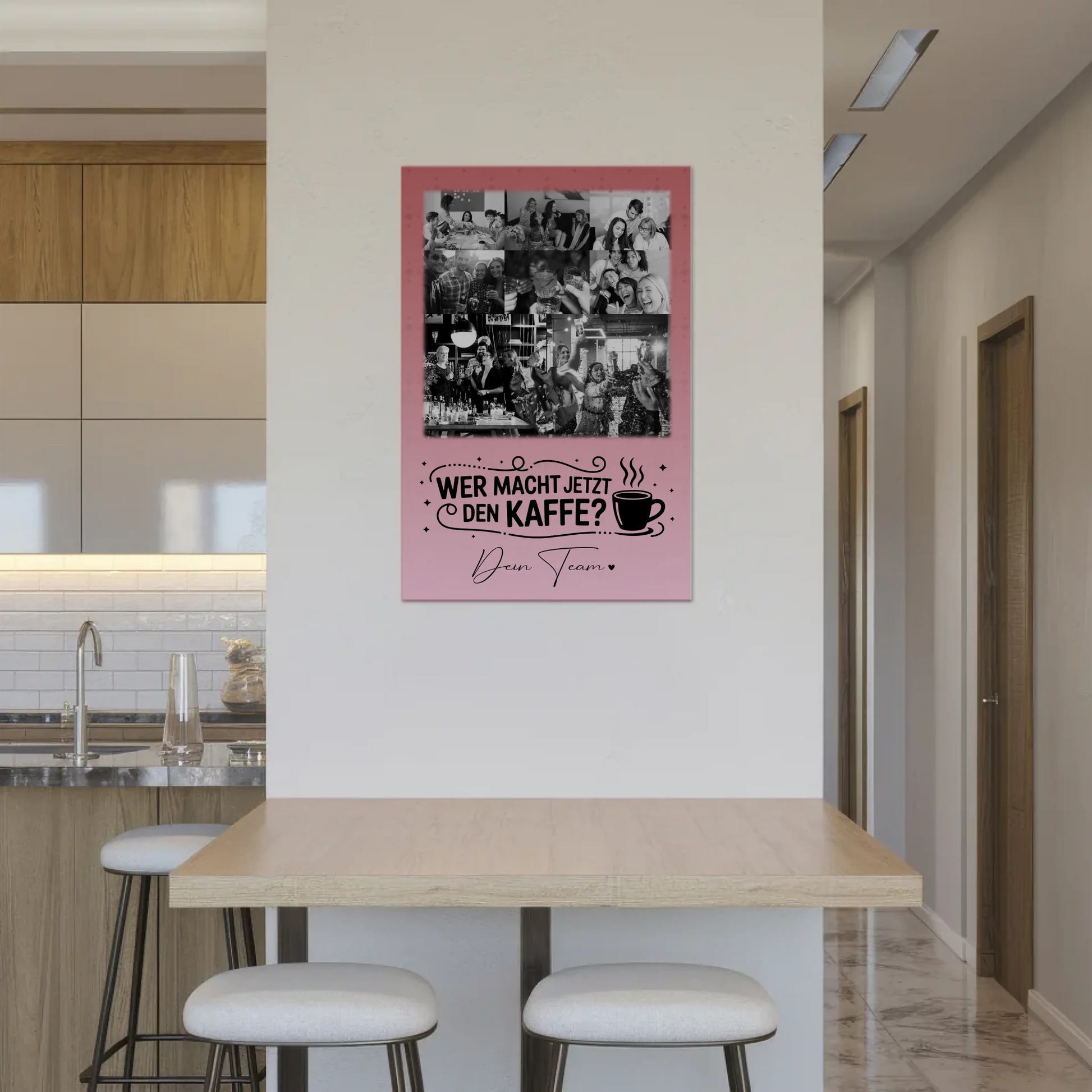 Magnetposter Fotoboard mit 8 Fotos und 1 Herz Foto Personalisiertes Geschenk Einfach so 2