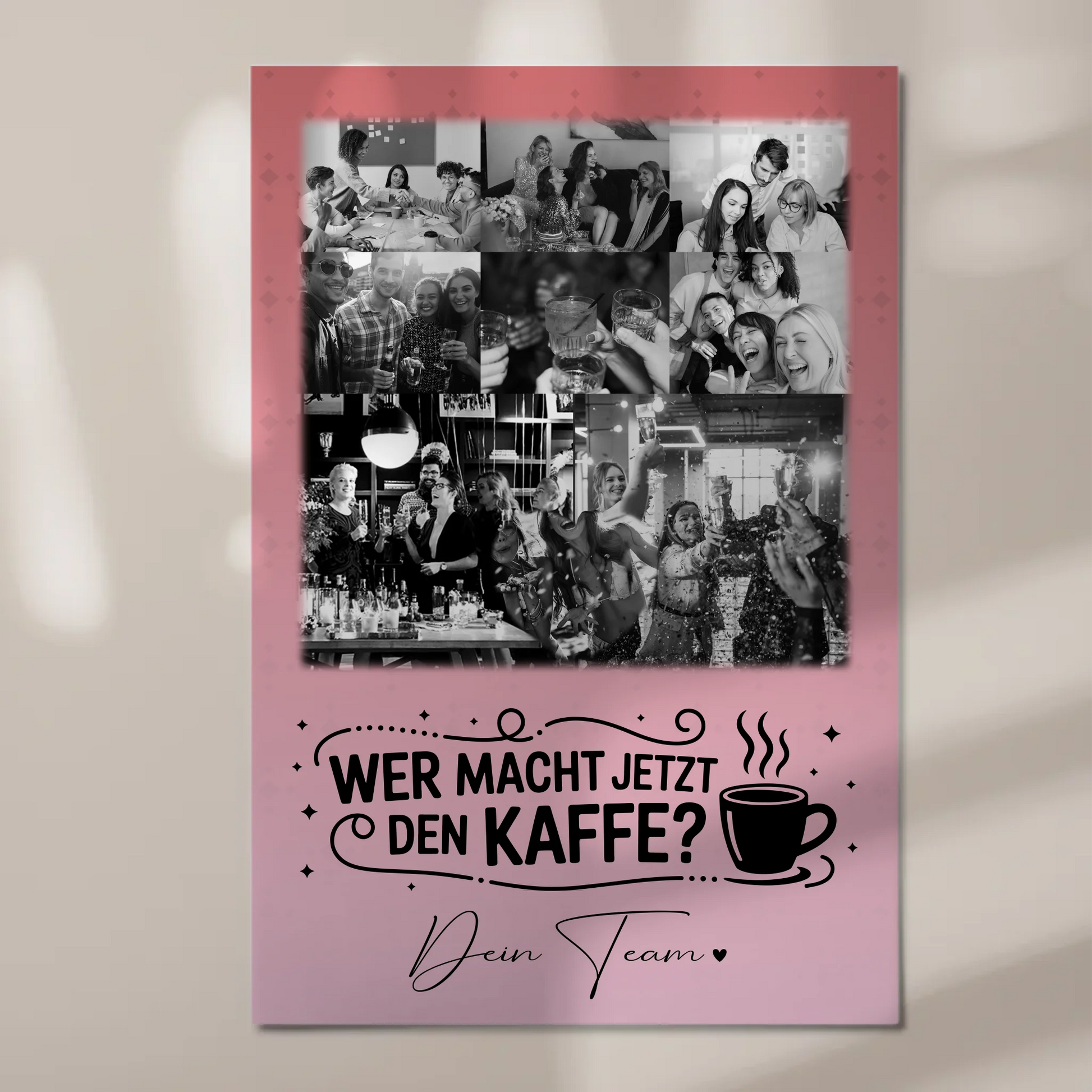 Magnetposter Fotoboard mit 8 Fotos und 1 Herz Foto Personalisiertes Geschenk Einfach so 1