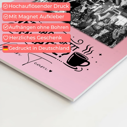 Magnetposter Fotoboard mit 8 Fotos und 1 Herz Foto Personalisiertes Geschenk Einfach so 10