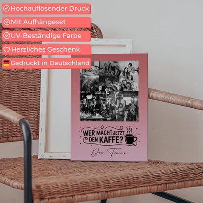 Personalisierte Leinwand Wandbild mit 8 Fotos und 1 Herz Foto Einfach so für besondere Geschenke 5