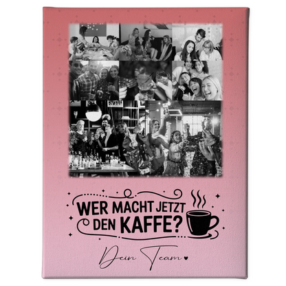 Personalisierte Leinwand Wandbild mit 8 Fotos und 1 Herz Foto Einfach so für besondere Geschenke 1