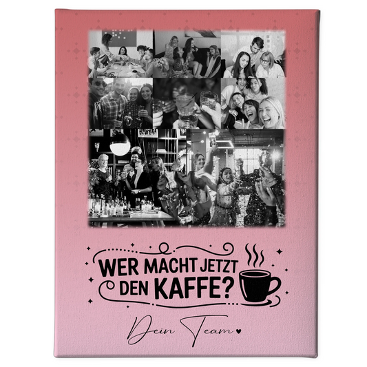 Personalisierte Leinwand Wandbild mit 8 Fotos und 1 Herz Foto Einfach so für besondere Geschenke 1