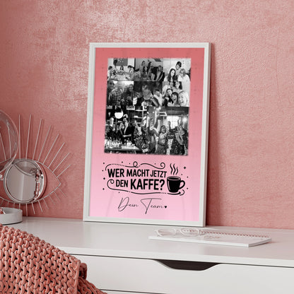 Abschied Kollegin Poster mit 8 Fotos und 1 Herz Foto als Geschenk Einfach so