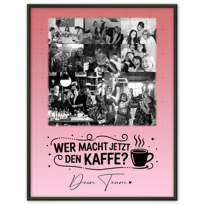 Abschied Kollegin Poster mit 8 Fotos und 1 Herz Foto als Geschenk Einfach so