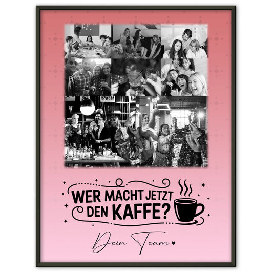 Abschied Kollegin Poster mit 8 Fotos und 1 Herz Foto als Geschenk Einfach so