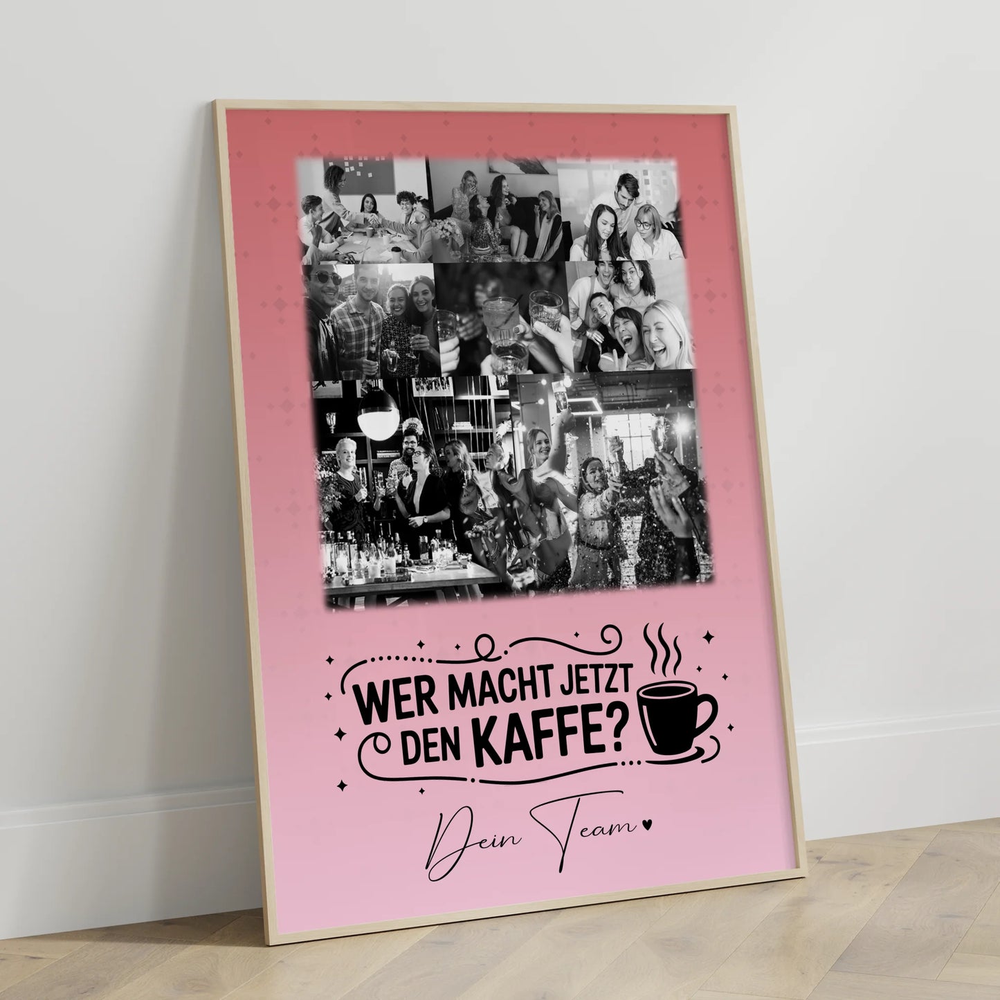 Abschied Kollegin Poster mit 8 Fotos und 1 Herz Foto als Geschenk Einfach so