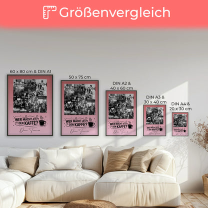 Abschied Kollegin Poster mit 8 Fotos und 1 Herz Foto als Geschenk Einfach so
