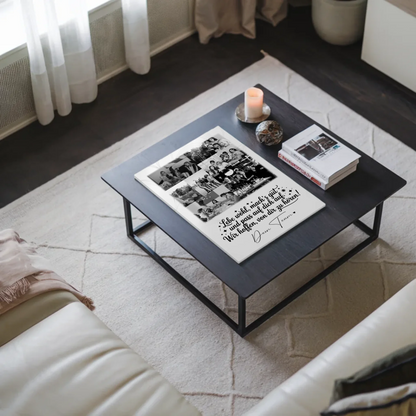 Personalisiertes Fotoboard Magnet Wandbild mit 9 Fotos Ein Hoch auf dich