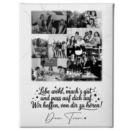 Leinwand Personalisiert mit 9 Fotos Ein Hoch auf Dich Geschenk für Freunde 1