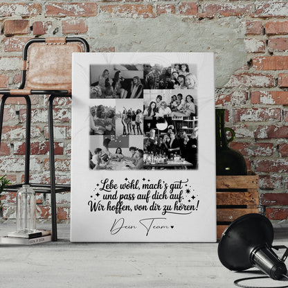 Leinwand Personalisiert mit 9 Fotos Ein Hoch auf Dich Geschenk für Freunde 4