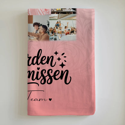 Personalisierte Decke mit Namen 10 Fotos und Karte in der Mitte Glück ist Zeit mit dir 6