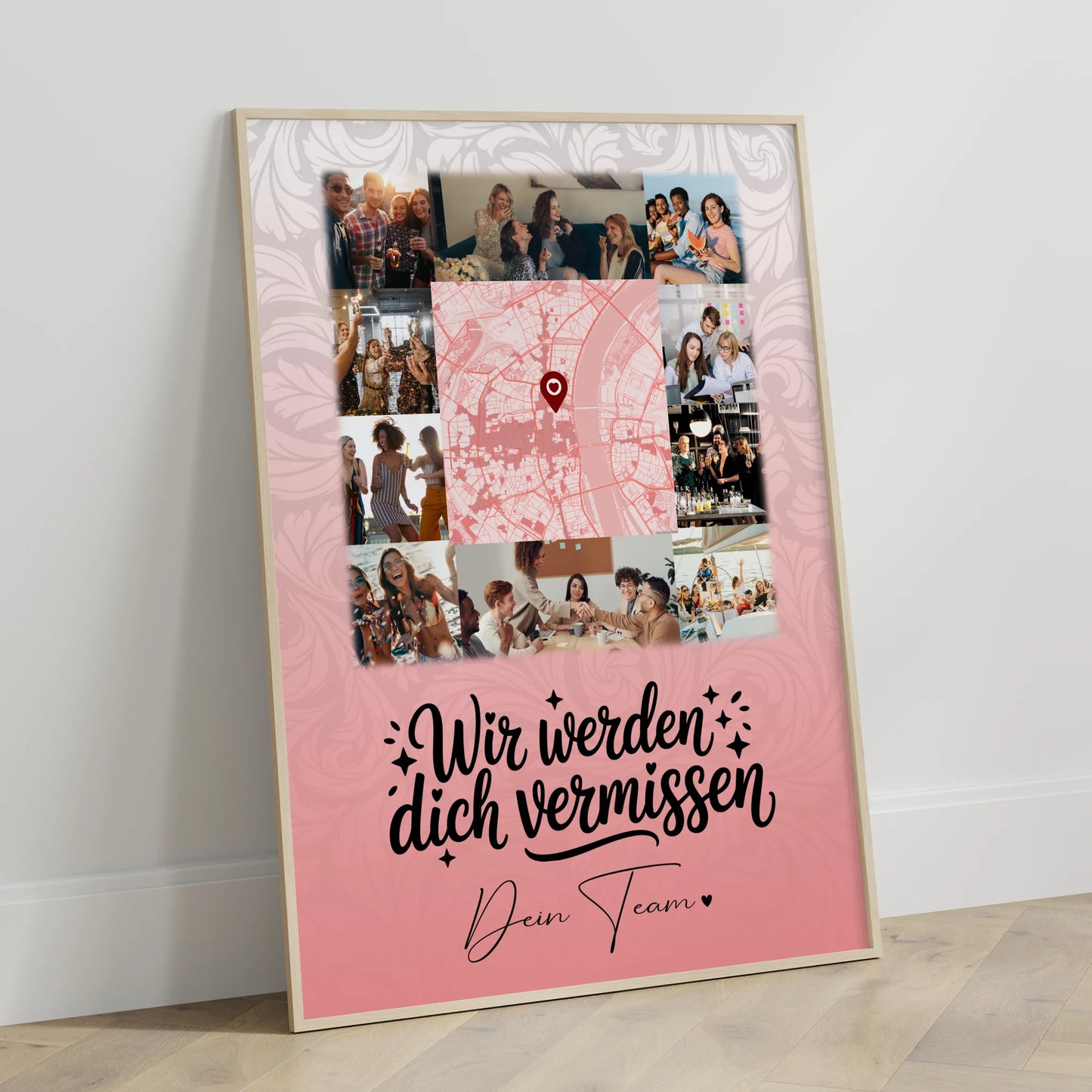 Kollegin Poster Abschied 10 Fotos und Karte Glück ist Zeit mit dir