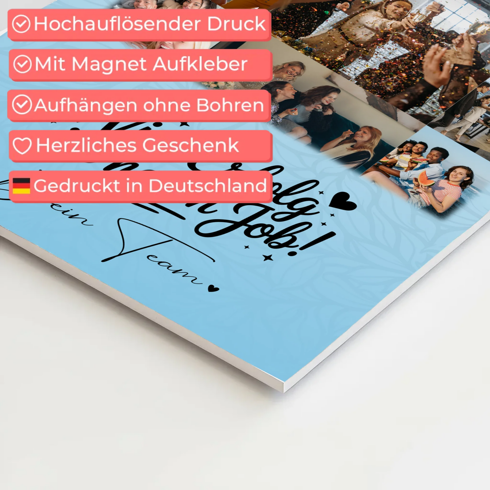 Magnetposter Fotoboard mit 11 Fotos You are my sunshine on a cloudy day personalisiertes Geschenk 4