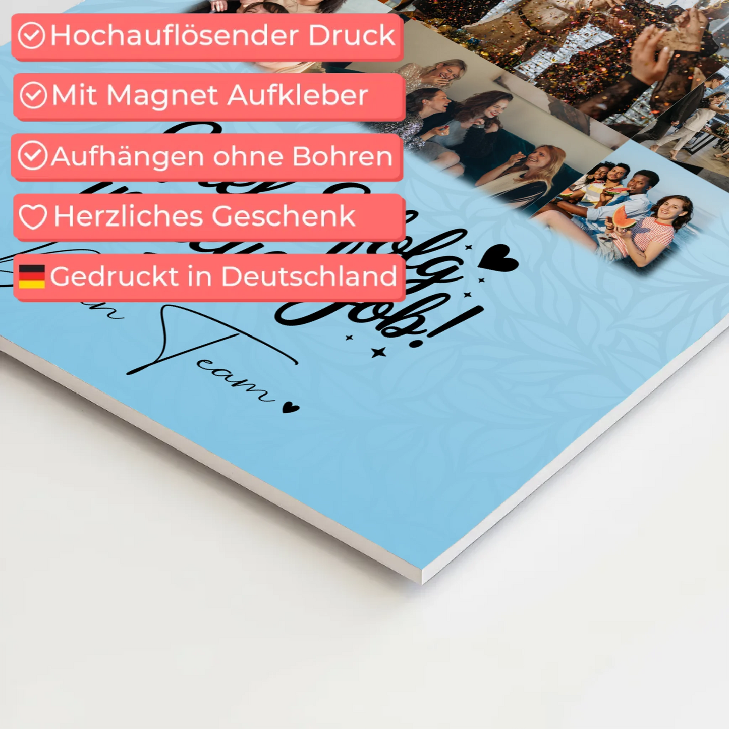 Magnetposter Fotoboard mit 11 Fotos You are my sunshine on a cloudy day personalisiertes Geschenk 10