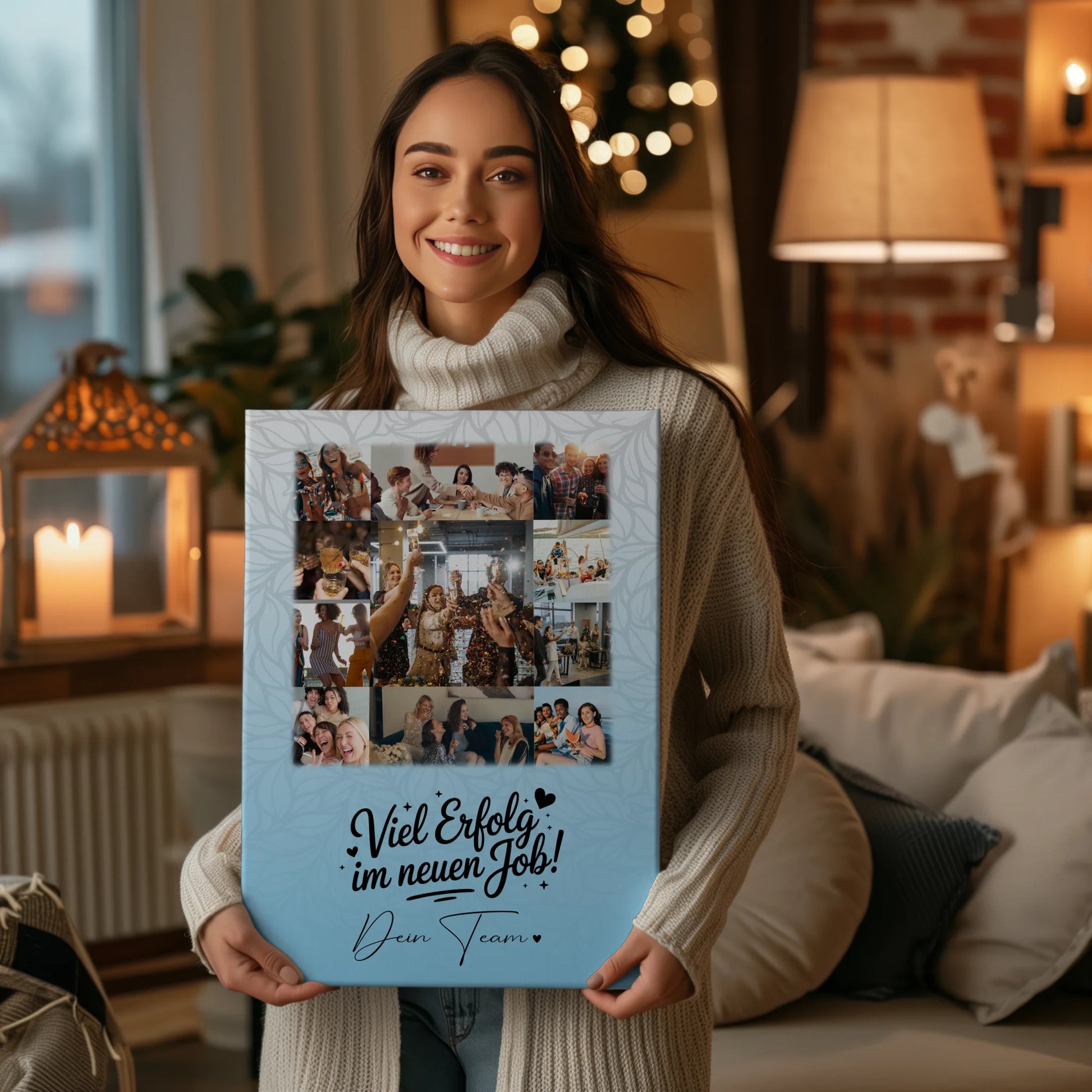 Personalisierte Leinwand Bild mit 11 Fotos You are my sunshine on a cloudy day Geschenk 2