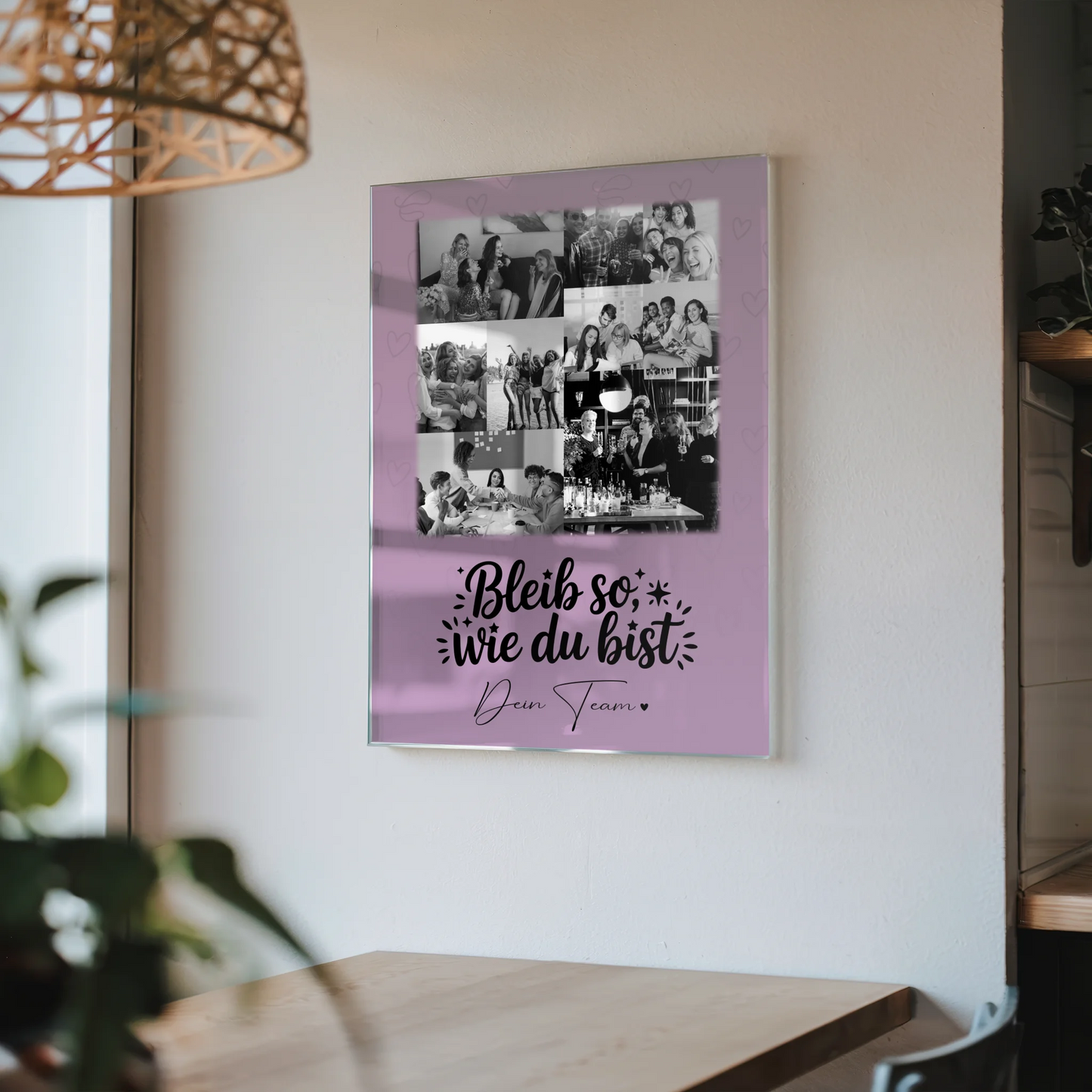 Personalisierte Acrylglas Mit Foto mit 9 Fotos Bessere Welt Geschenk für Freunde und Familie