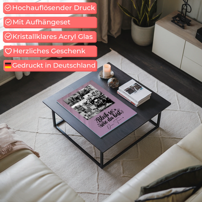 Personalisierte Acrylglas Mit Foto mit 9 Fotos Bessere Welt Geschenk für Freunde und Familie
