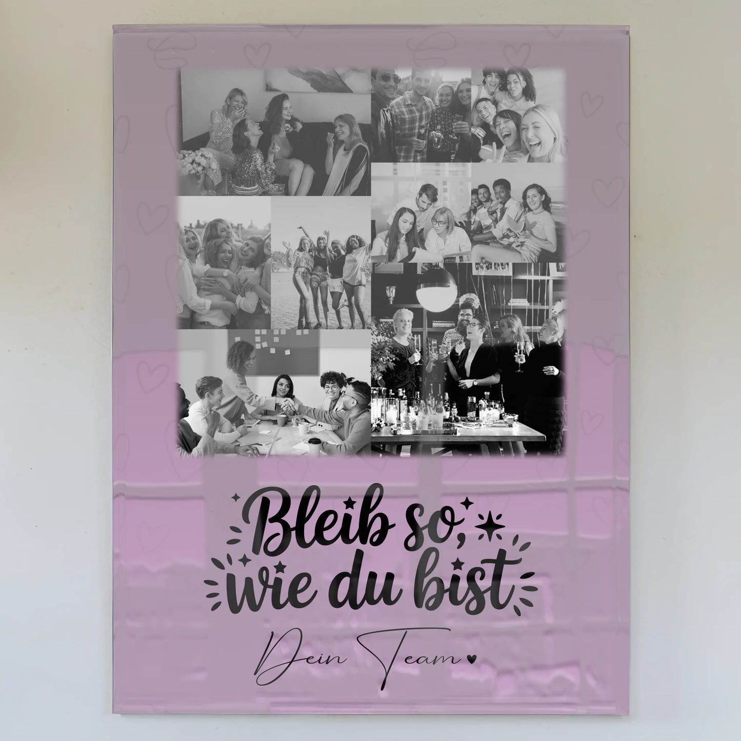 Personalisierte Acrylglas Mit Foto mit 9 Fotos Bessere Welt Geschenk für Freunde und Familie
