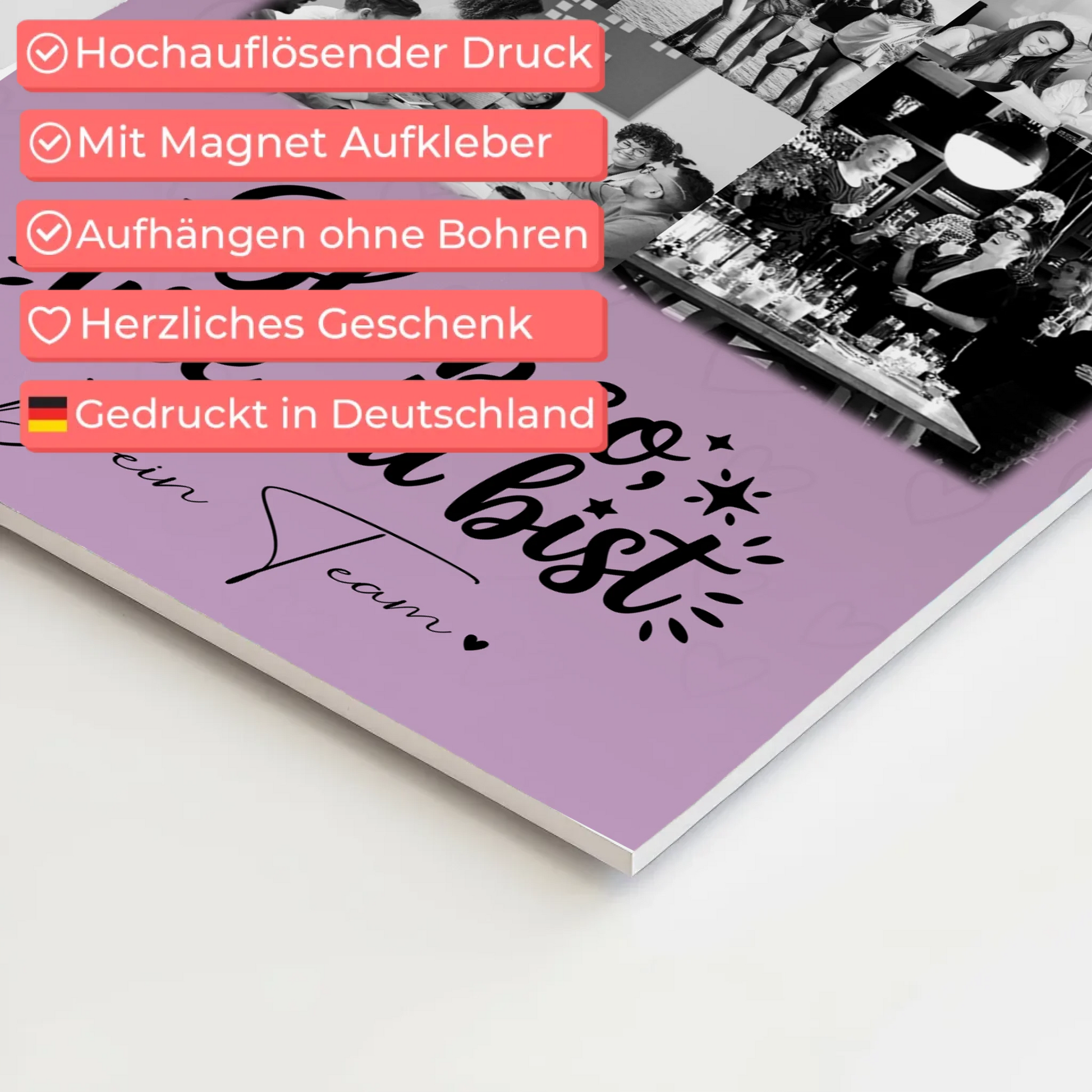 Personalisiertes Fotoboard Poster Magnetisch mit 9 Fotos für eine Bessere Welt 4