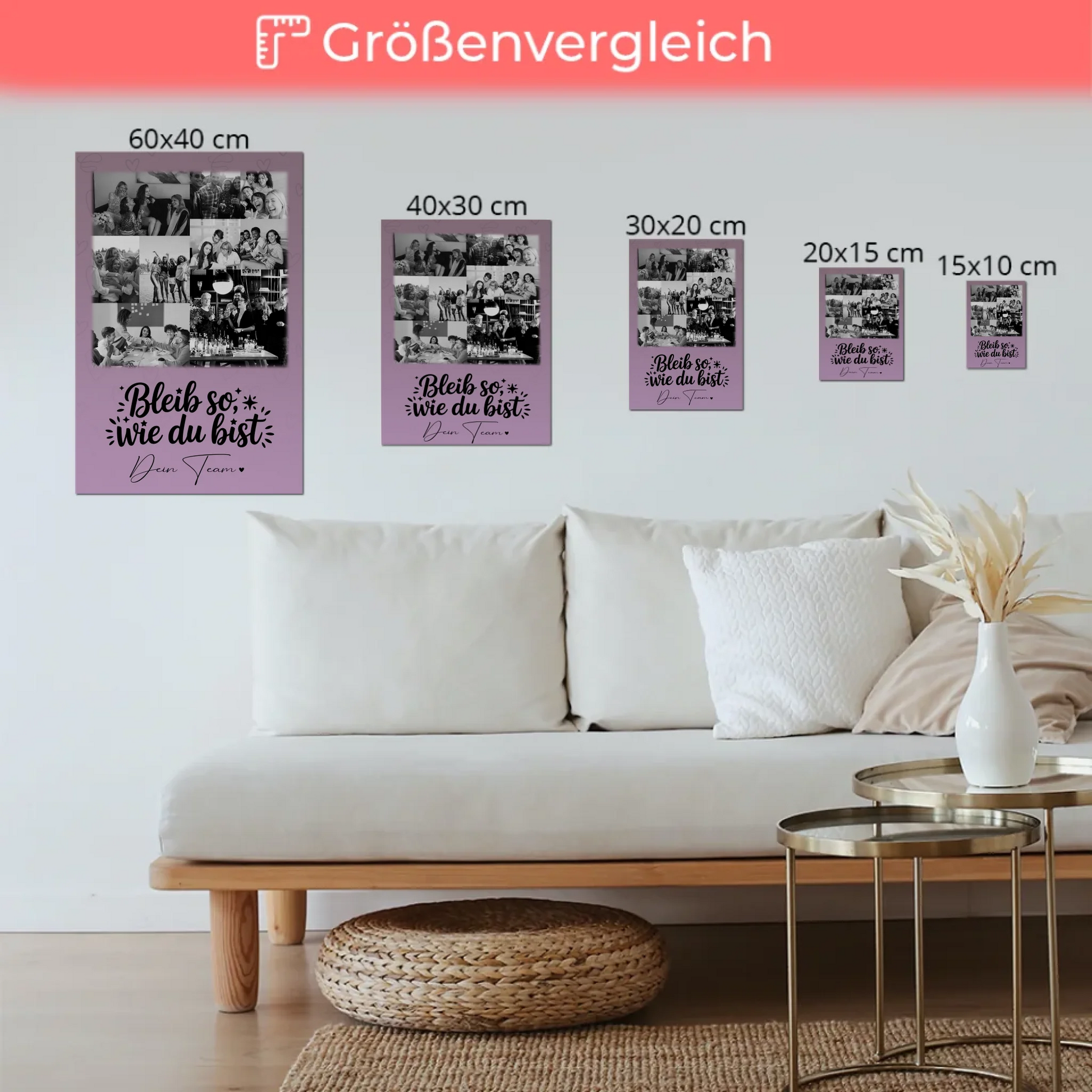 Personalisiertes Fotoboard Poster Magnetisch mit 9 Fotos für eine Bessere Welt 6