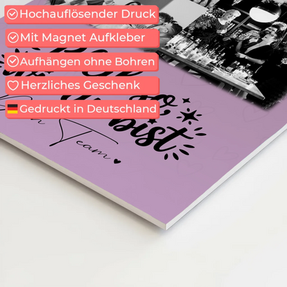 Personalisiertes Fotoboard Poster Magnetisch mit 9 Fotos für eine Bessere Welt