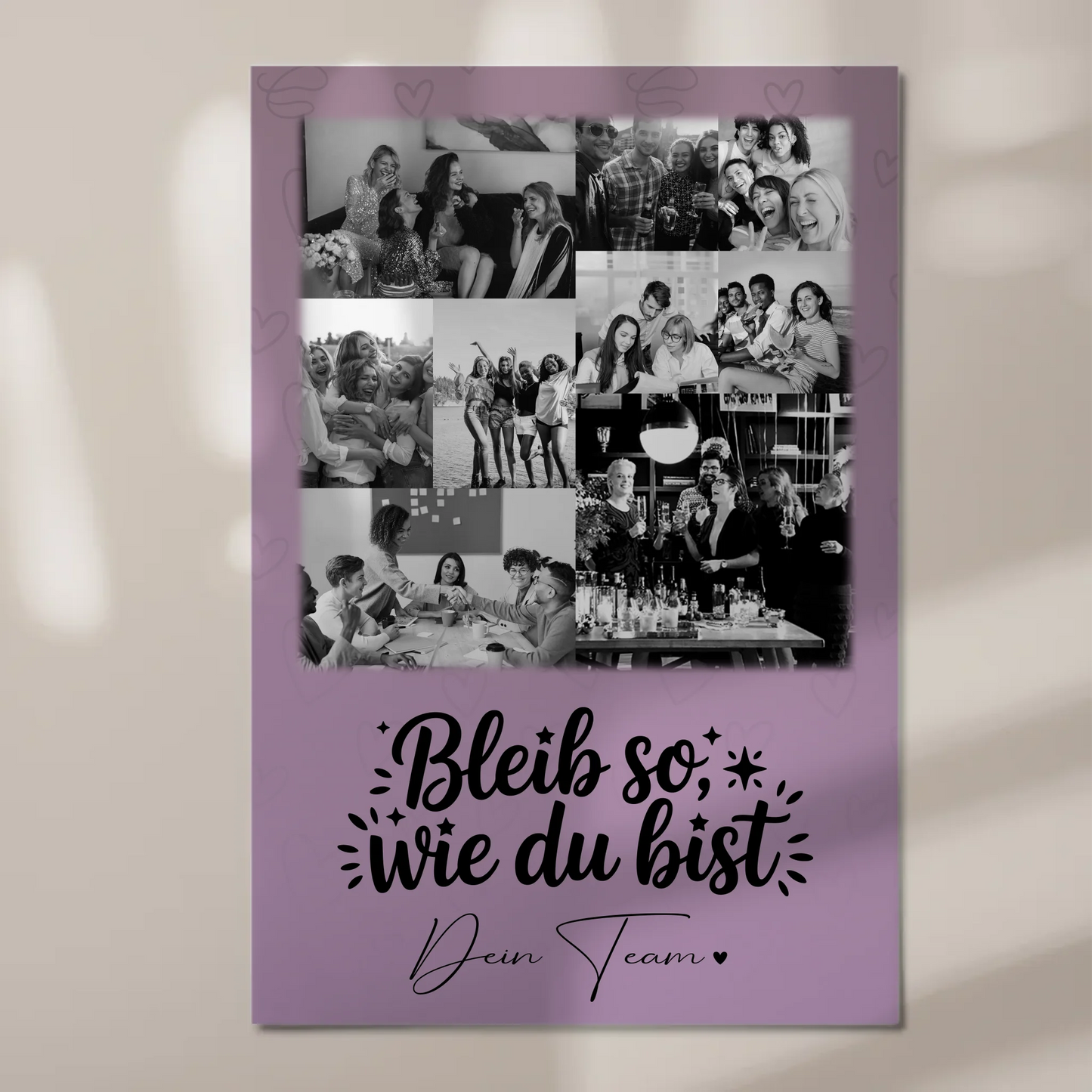 Personalisiertes Fotoboard Poster Magnetisch mit 9 Fotos für eine Bessere Welt