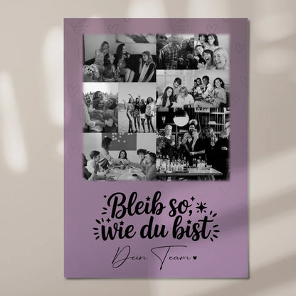 Personalisiertes Fotoboard Poster Magnetisch mit 9 Fotos für eine Bessere Welt