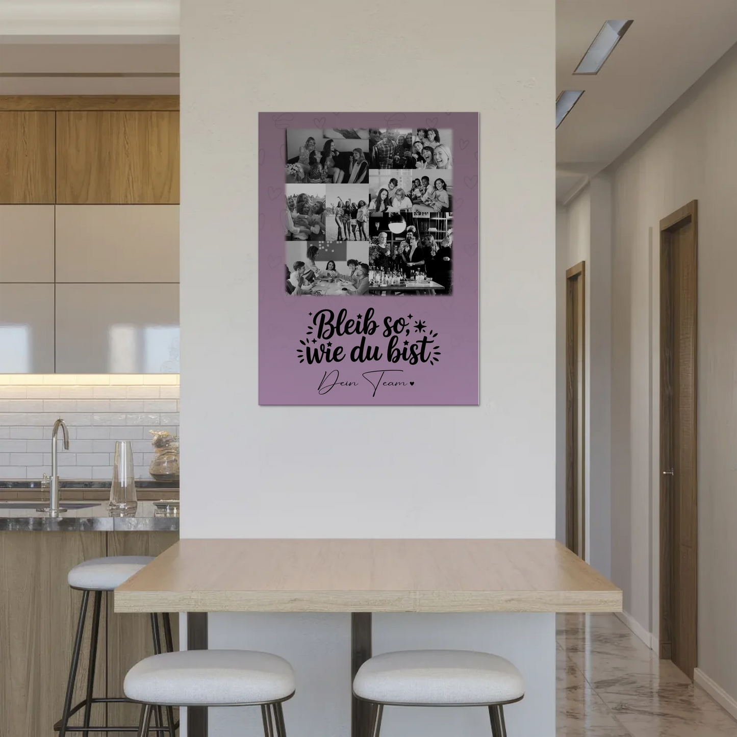 Personalisiertes Fotoboard Poster Magnetisch mit 9 Fotos für eine Bessere Welt