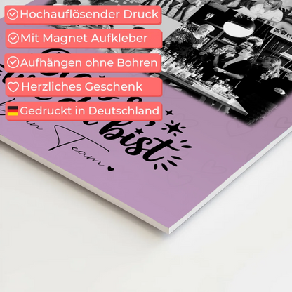 Personalisiertes Fotoboard Poster Magnetisch mit 9 Fotos für eine Bessere Welt