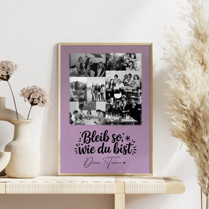 Abschiedsgeschenk Kollegin Poster mit 9 Fotos personalisiert Bessere Welt