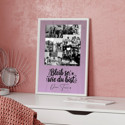 Abschiedsgeschenk Kollegin Poster mit 9 Fotos personalisiert Bessere Welt