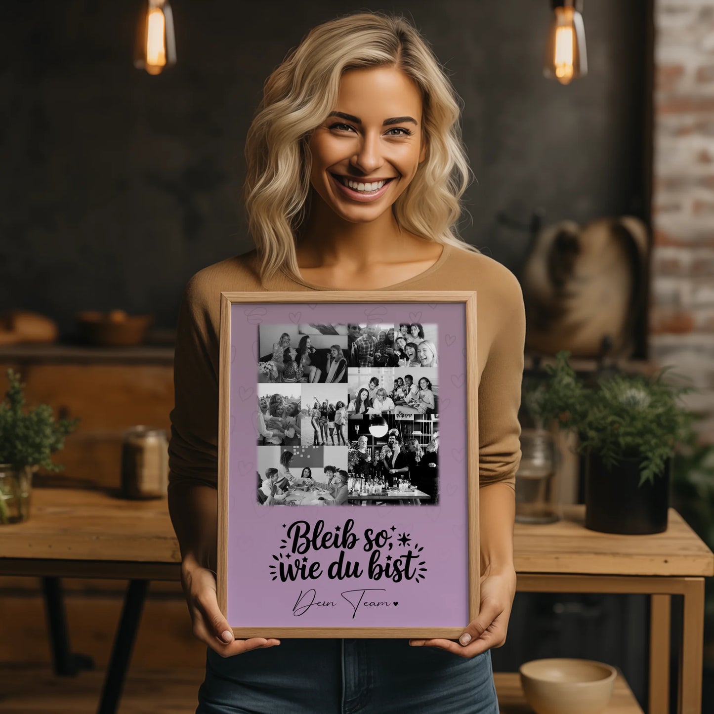 Abschiedsgeschenk Kollegin Poster mit 9 Fotos personalisiert Bessere Welt