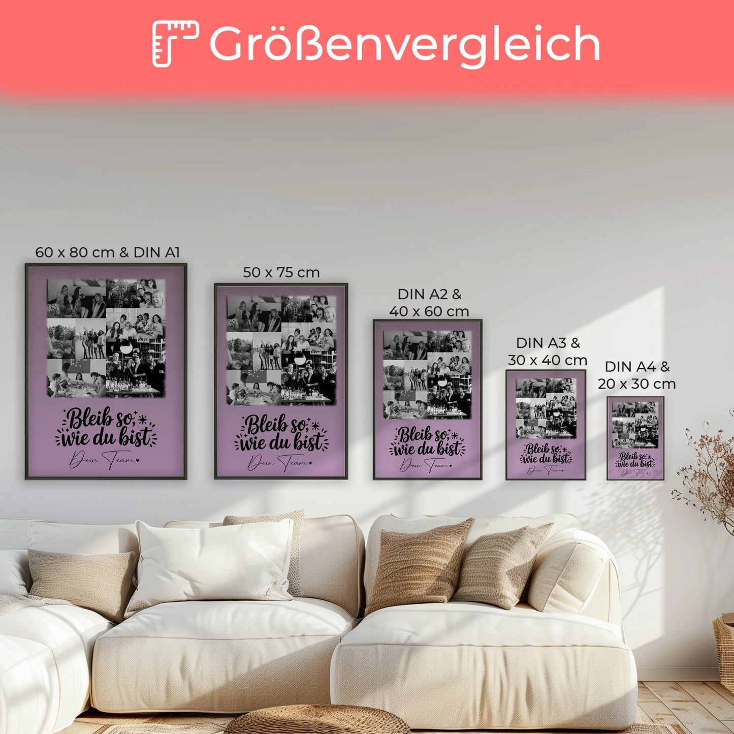 Abschiedsgeschenk Kollegin Poster mit 9 Fotos personalisiert Bessere Welt