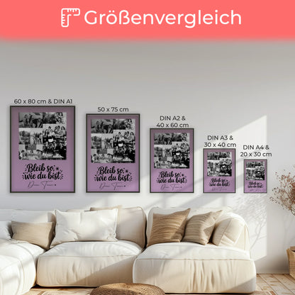 Abschiedsgeschenk Kollegin Poster mit 9 Fotos personalisiert Bessere Welt