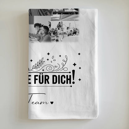 Personalisierte Decke Mit Namen 10 Fotos und Karte in der Mitte Für immer im Herzen 6